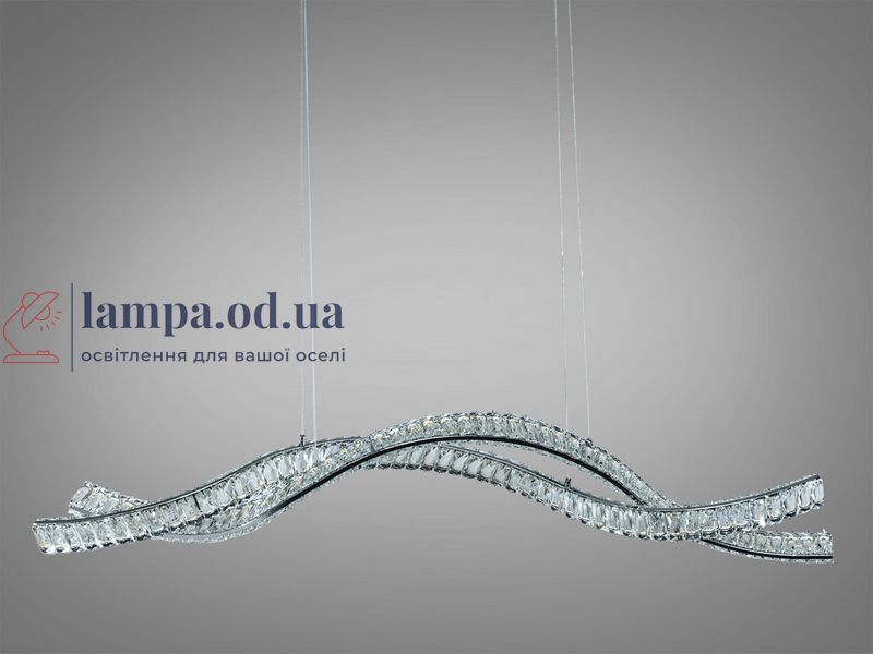 Підвісна LED-люстра Diasha D8947/1200-2CH для кухні-студії, вітальні та спальні, хвиля, 85 W, 116 см, 15-25 m2 D8947/1200-2CH фото