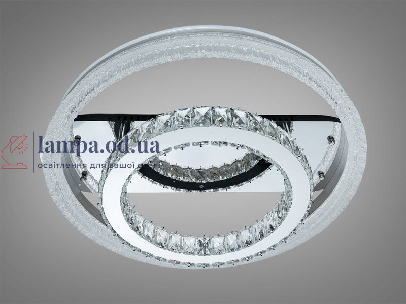 Стельова LED люстра Diasha 8811/600+400A хром 120 Вт кришталь пульт 8811/600+400A фото