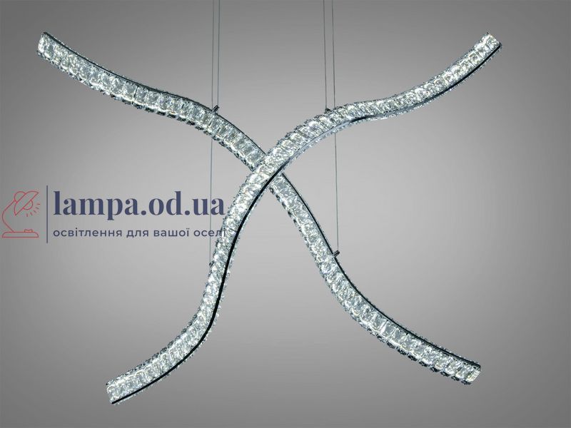 Підвісна LED-люстра Diasha D8947/1200-2CH для кухні-студії, вітальні та спальні, хвиля, 85 W, 116 см, 15-25 m2 D8947/1200-2CH фото
