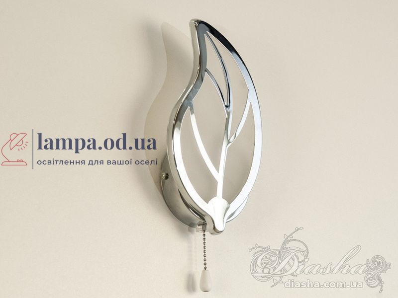 Настенное бра LED Diasha 8028/1HR Уникальное, 15W, 825 лм, 3000K, хром, акриловый плафон, для спальни 8028/1HR фото