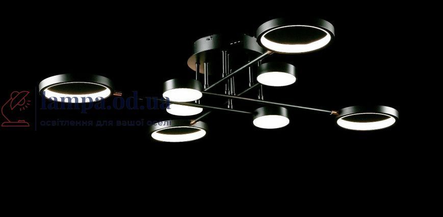 Світлодіодна люстра Splendid Ray L77020/4+4 LED (BLK), чорний, білий, 58 Вт, від 25-35 м&sup2; 30437812 фото