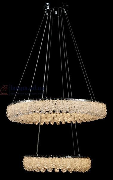 Двухъярусная подвесная хрустальная люстра L33038/600+400/2 LED (CH) &mdash; хром, 182 Вт, диаметр 60 см, от 16 до 25 м&sup2; 30430549 фото