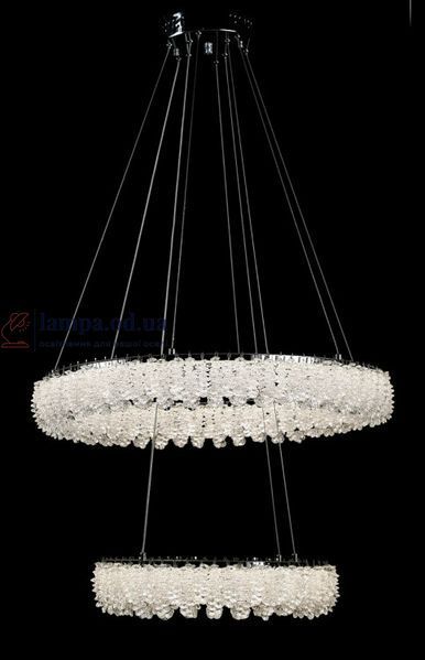 Двухъярусная подвесная хрустальная люстра L33038/600+400/2 LED (CH) &mdash; хром, 182 Вт, диаметр 60 см, от 16 до 25 м&sup2; 30430549 фото