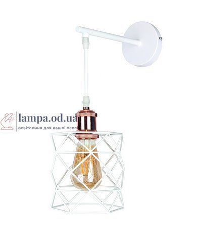 Бра настінне Levistella 756WPR105F2-1 WH+RG, E27, 60W, білий метал, стиль лофт для дому LVS2749 фото