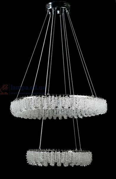 Двухъярусная подвесная хрустальная люстра L33038/600+400/2 LED (CH) &mdash; хром, 182 Вт, диаметр 60 см, от 16 до 25 м&sup2; 30430549 фото