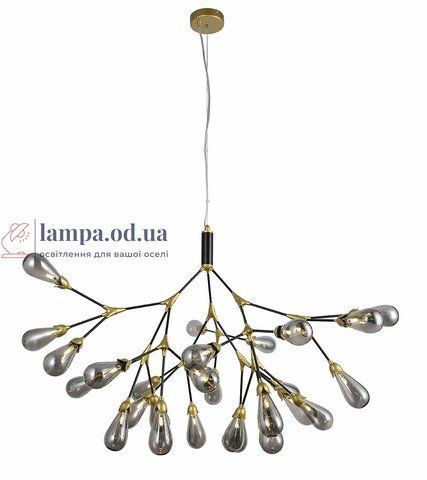 Люстра стельова Levistella 918LP268-27 BK+BK, G4, 27 плафонів, чорний метал, сучасний стиль LVS3531 фото