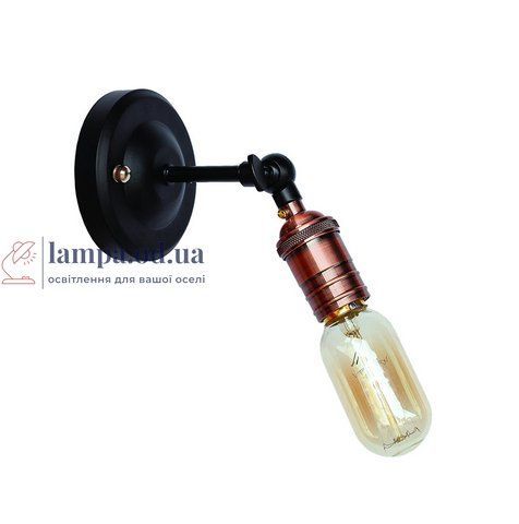 Бра настінне Levistella 752WB1705-1, E27, 60W, чорний, мідний цоколь, сучасний стиль для дому LVS03824 фото