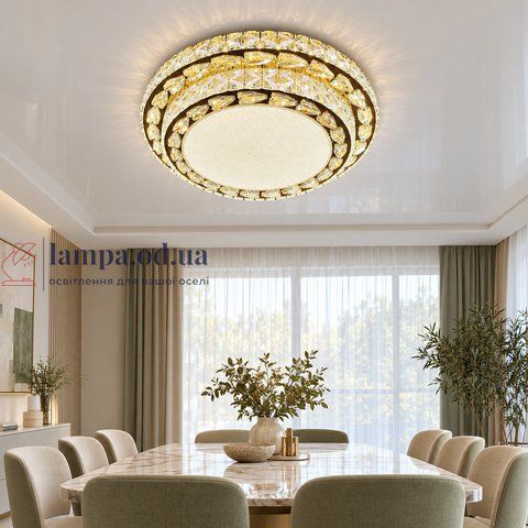 Потолочная LED люстра Linisoln 3327-600 FG, 160 Вт, золото, 57 см, 17-20 м&sup2; 3327-600 FG фото