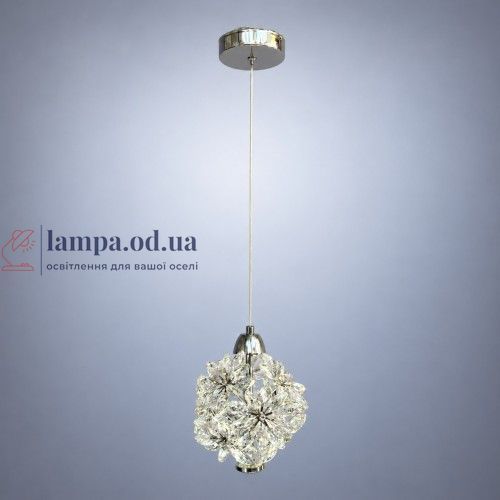Подвес с хрусталем Linisoln 25007-1L -CH+CLEAR, хром, 10 Вт, 2xG4, 17 см 25007-1L -CH+CLEAR фото