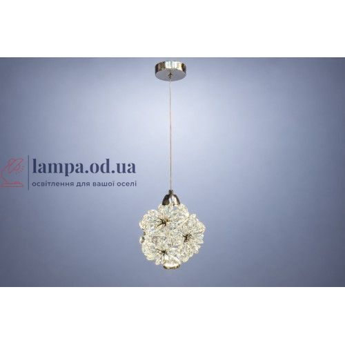 Подвес с хрусталем Linisoln 25007-1L -CH+CLEAR, хром, 10 Вт, 2xG4, 17 см 25007-1L -CH+CLEAR фото