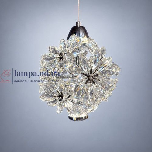 Подвес с хрусталем Linisoln 25007-1L -CH+CLEAR, хром, 10 Вт, 2xG4, 17 см 25007-1L -CH+CLEAR фото
