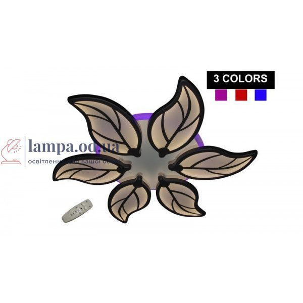Люстра потолочная светодиодная с пультом и подсветкой Linisoln 8881/6 BK 3color 8881/6 BK LED-3 фото