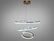Подвесная LED люстра Diasha 1712/800+600+400G с тремя кольцами, золото, 125 W, освещение 10-25 м&sup2; 1712/800+600+400G фото 2