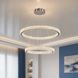 Двухъярусная хромированная хрустальная LED люстра-кольца Artlight 8219-70+50CH 8219-70+50CH фото 1