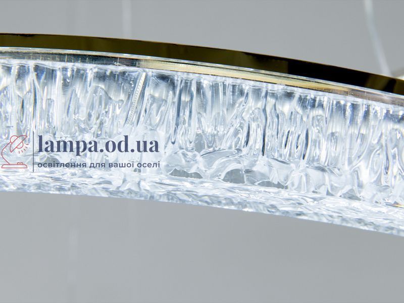 Подвесная LED люстра Diasha 1712/800+600+400G с тремя кольцами, золото, 125 W, освещение 10-25 м&sup2; 1712/800+600+400G фото