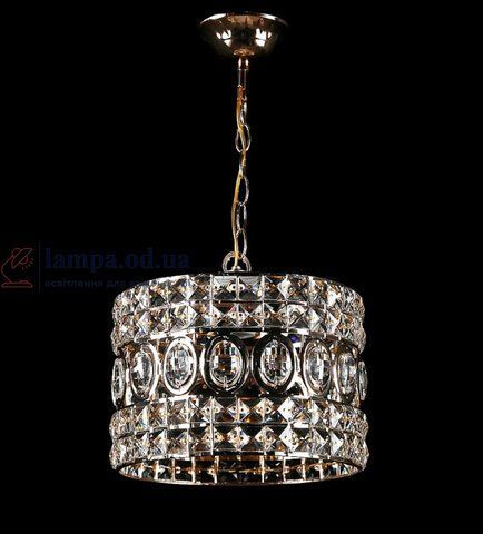 Потолочная люстра E27 Splendid Ray L380/1L, 1 лампа, золото и белый, металл и кристалл, современный стиль 30425855 фото