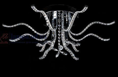 Люстра стельова LED Splendid Ray L78393/8+4, 180W, хром/білий, сучасний стиль, з пультом управління 30374427 фото