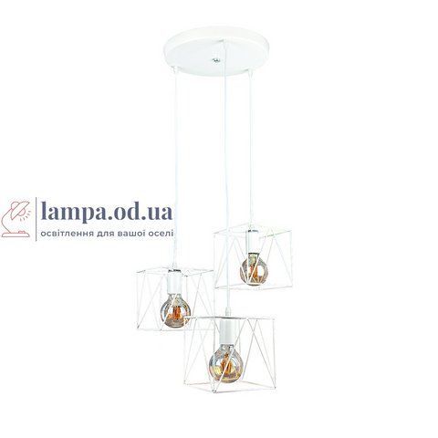 Подвесной светильник Levistella 756PR103F-3 WH (300), E27, 3 плафона, белый металл, стиль лофт, для гостиной LVS2727 фото