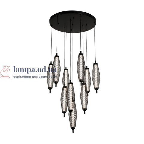 Світильник підвісний LED Levistella 79112293-10led BK, 45W, 4500K, металева сітка, для вітальні LVS6015 фото