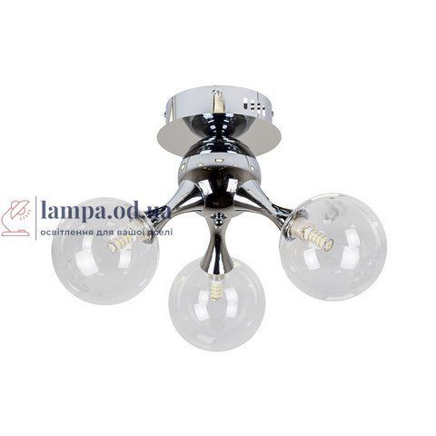 Люстра стельова LED Levistella 7529817-3 CR+CL, G9, хром, скло, сучасний стиль для вітальні LVS4480 фото