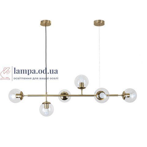 Люстра в современном стиле с круглыми плафонами Levistella 7529802-6 BRZ+CL 7529802-6 BRZ+CL фото