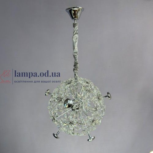 Люстра с хрусталем Linisoln 25007-400- CH+CLEAR, хром, 40 Вт, 8xG4, 40 см, 8-16 м&sup2; 25007-400- CH+CLEAR фото