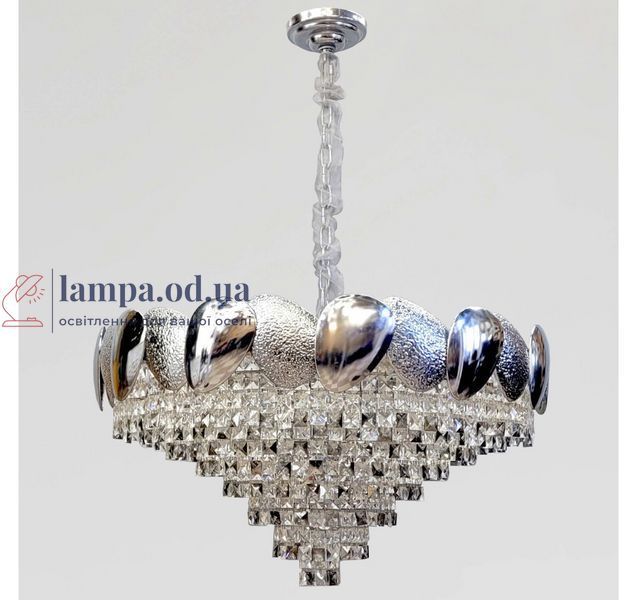 Велика кришталева люстра Artlight 8836/80CH, хром, 18 ламп E14, прозоре й димчасте скло, &Oslash;82 см, від 20-30 м&sup2; 8836/80CH фото