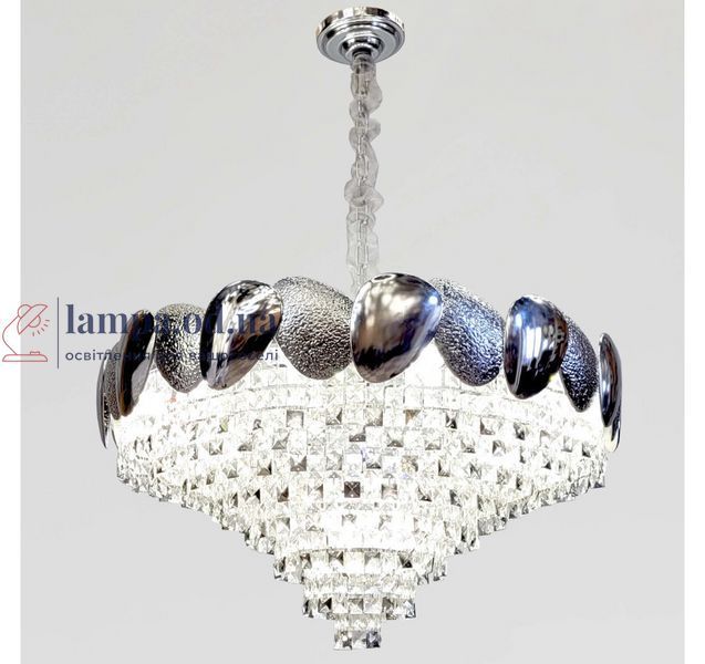 Велика кришталева люстра Artlight 8836/80CH, хром, 18 ламп E14, прозоре й димчасте скло, &Oslash;82 см, від 20-30 м&sup2; 8836/80CH фото