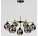 Подвесная люстра Artlight 7020/7 с семью графитовыми стеклянными плафонами E27, чёрный и латунь, от 17-26 м&sup2; 7020/7 фото 2
