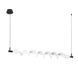 Люстра LED Levistella 7813089 (1200) BK, 16W, 3000K, чорний метал, стельова для стелі LVS6135 фото 1
