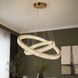 Золота кришталева LED люстра з двох переплетених каблучок Artlight 8219-70+50GD 8219-70+50GD фото 1