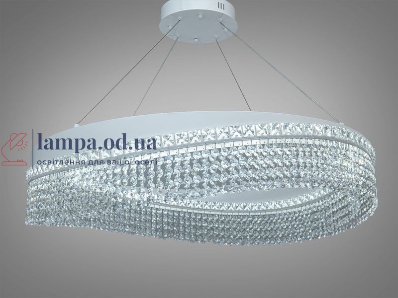 Світлодіодна люстра Diasha P7027/D800WH, кришталь, 100 W, 79 см, 15-25m2 P7027/D800WH фото