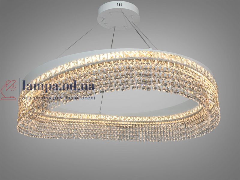 Світлодіодна люстра Diasha P7027/D800WH, кришталь, 100 W, 79 см, 15-25m2 P7027/D800WH фото
