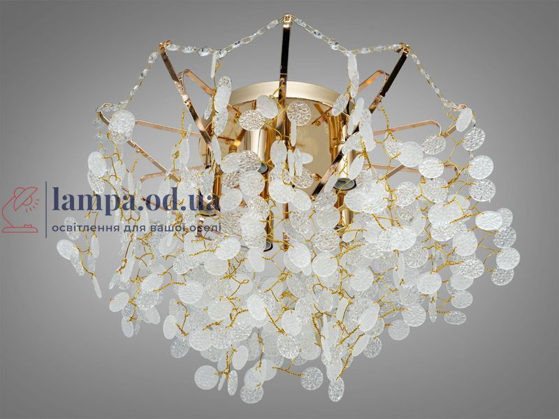 Потолочная хрустящая люстра Diasha 9334/6G золото 6xE14 16 м2 9334/6G фото