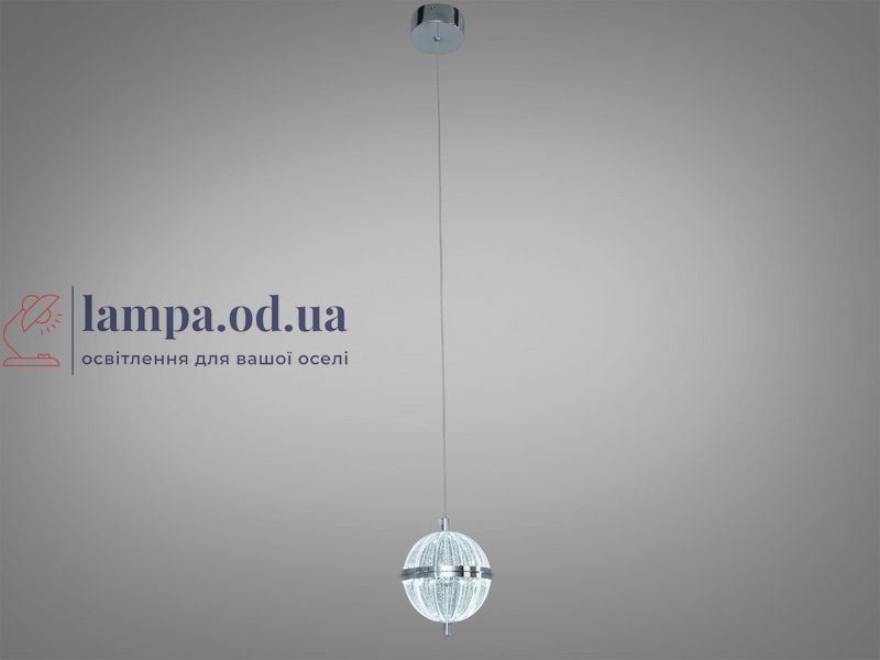 Одинарный LED подвес Diasha 5030/1CH сфера хром 14 Вт хрусталь 5030/1CH фото