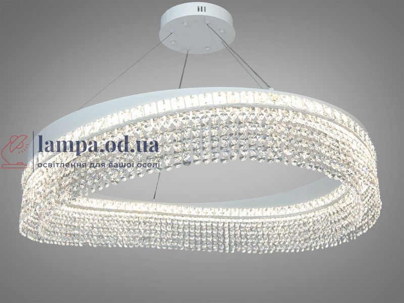 Світлодіодна люстра Diasha P7027/D800WH, кришталь, 100 W, 79 см, 15-25m2 P7027/D800WH фото