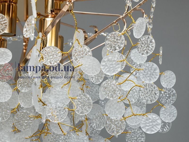 Потолочная хрустящая люстра Diasha 9334/6G золото 6xE14 16 м2 9334/6G фото