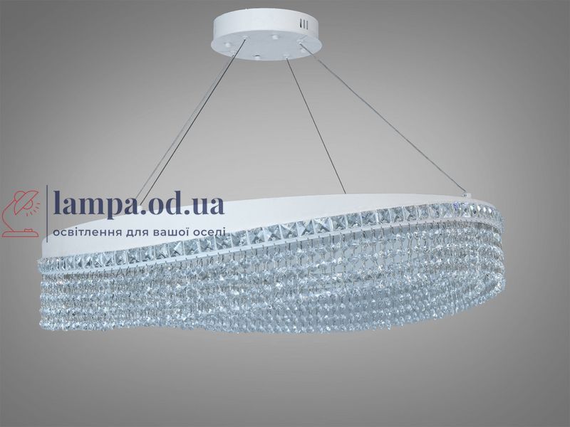 Світлодіодна люстра Diasha P7027/D800WH, кришталь, 100 W, 79 см, 15-25m2 P7027/D800WH фото