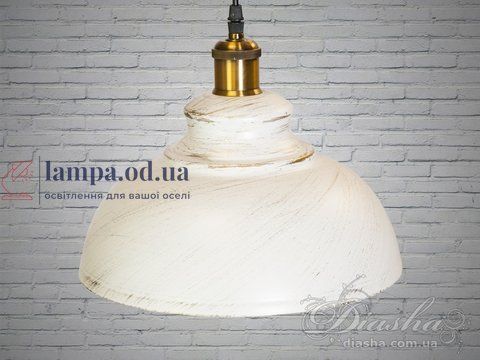 Світильник підвісний Diasha 6858-300-WH-G Loft, 111 см, E27, 1 лампа, регульована висота, металевий, діаметр 30 см, сучасний стиль 6858-300-WH-G фото
