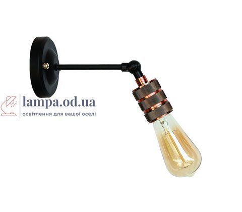 Бра настінне Levistella 752WC2105-1, E27, 60W, чорний, мідний цоколь, сучасний стиль для дому LVS04073 фото