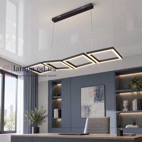 Підвісна LED люстра Artlight CG80062/4-BK, 88 Вт, чорна, 25 см CG80062/4-BK фото