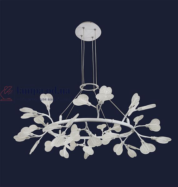 Люстра стельова LED Levistella 918LP271-48 WH+CL, 48 плафонів, G4, білий метал, скло, сучасний стиль LVS3924 фото