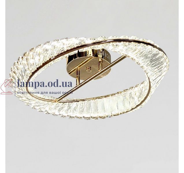 Золотая потолочная хрустальная LED-люстра Artlight 562/500GD со спиральным кольцом, 58 Вт, от 10-18 м&sup2; 562/500GD фото