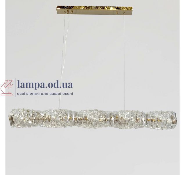 Лінійна золота LED люстра Artlight 88031/L1000GD довжиною 97 см з прозорим декором та 3 режимами 33W 88031/L1000GD фото