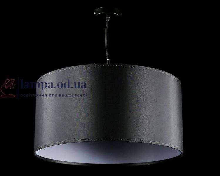 Підвісна люстра з тканинним абажуром Splendid Ray L232066/530/3 (BK) чорна, &Oslash;53 см, 3 лампи E27 30434338 фото