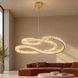 Хрустальная LED-люстра из 2 переплетенных овальных колец Levistella 799L8816 (800) FGD, 86 Вт, золото, 80 см, с пультом, 20-30 м&sup2; LVS7399 фото 1
