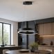 Светодиодная подвесная люстра Artlight 2462/400BK с разомкнутым черным кольцом, 30W 2462/400BK фото 1