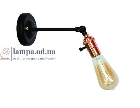 Бра настінне Levistella 752WD1906-1, E27, 60W, чорний, рожеве золото, сучасний стиль для дому LVS04119 фото