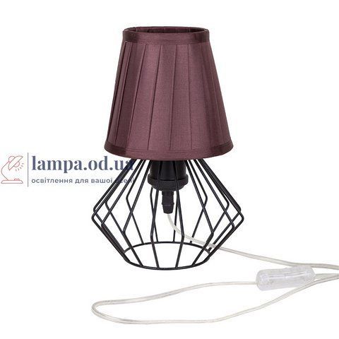 Настольная лампа Levistella 756T108F02 BK+BR, E27, 250 мм, металл + текстиль, черный + коричневый LVS4285 фото