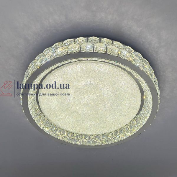 Стильная потолочная LED-люстра для гостиной Linisoln 3218-500 CH хром 140Вт до 18 м&sup2; 3218-500 CH фото